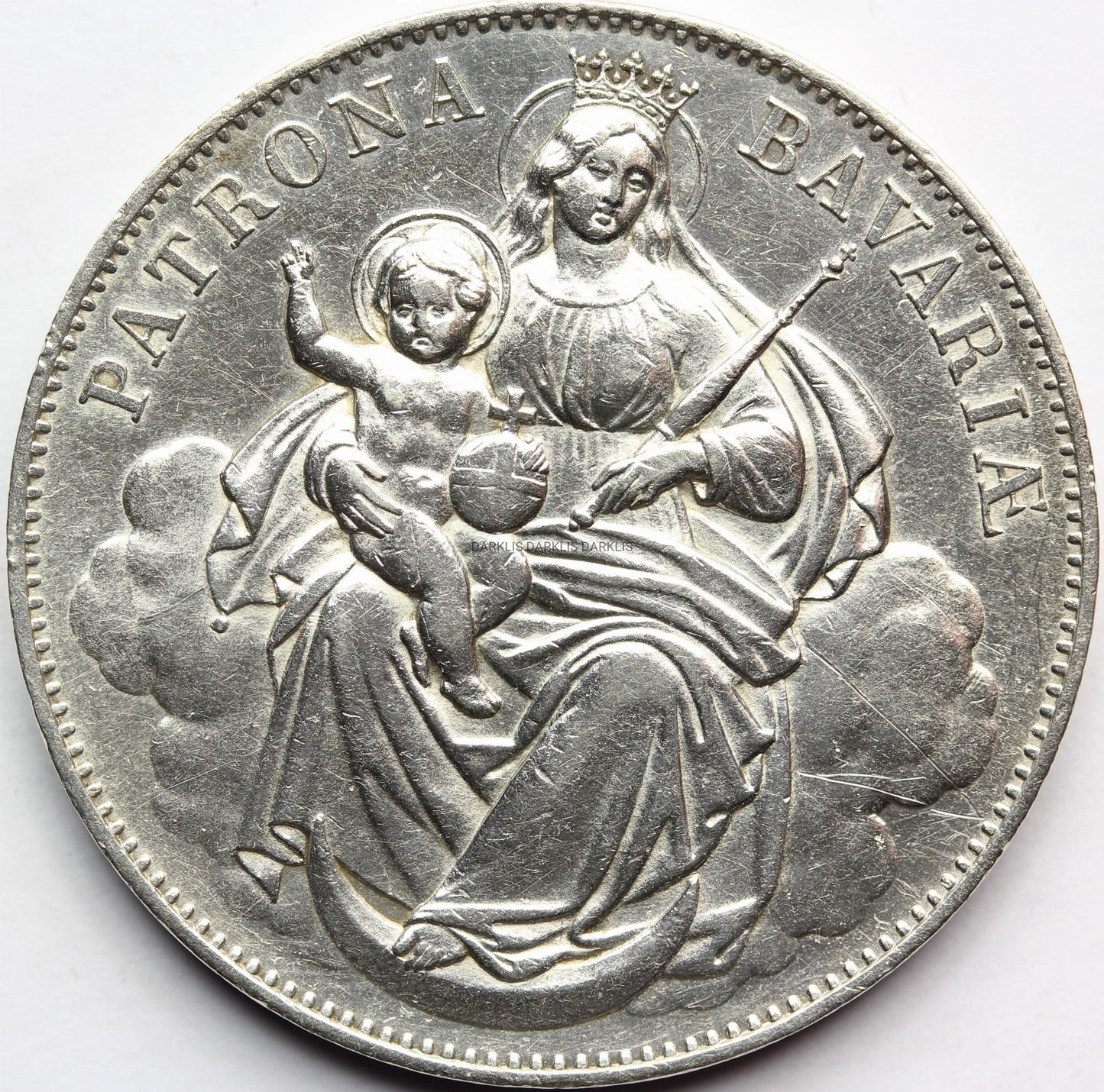 TALAR BAWARIA 1871 LUDWIK II PATRONA BAVARIA Nr.9