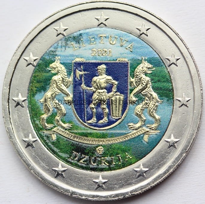 *2 EURO LITWA 2021 DZUKIA REGION ETNOGRAFICZNY KOLOR