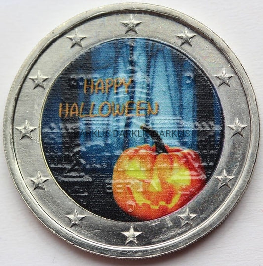*2 EURO HALLOWEEN ŚWIĘTO ZMARŁYCH DYNIA KOLOR Nr.1