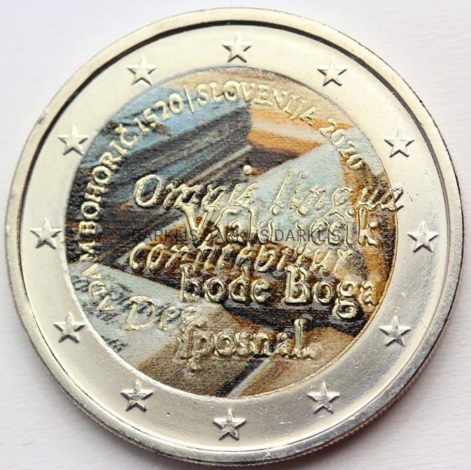 *2 EURO SŁOWENIA 2020 URODZINY ADAMA BOHORICA KOLOR