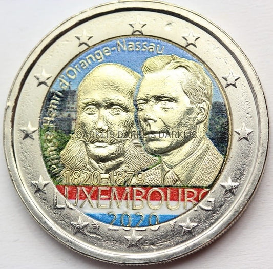 *2 EURO LUKSEMBURG 2020 URODZINY KSIĘCIA HENRYKA KOLOR