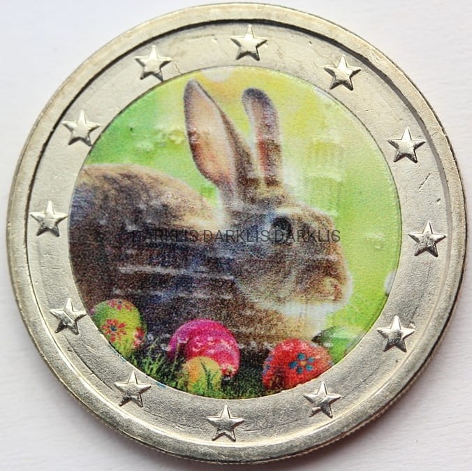 *2 EURO WESOŁYCH ŚWIĄT WIELKANOCNYCH KRÓLICZEK KOLOR