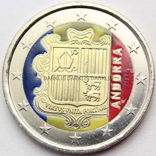 *2 EURO ANDORA 2014 HERB PAŃSTWOWY KOLOR