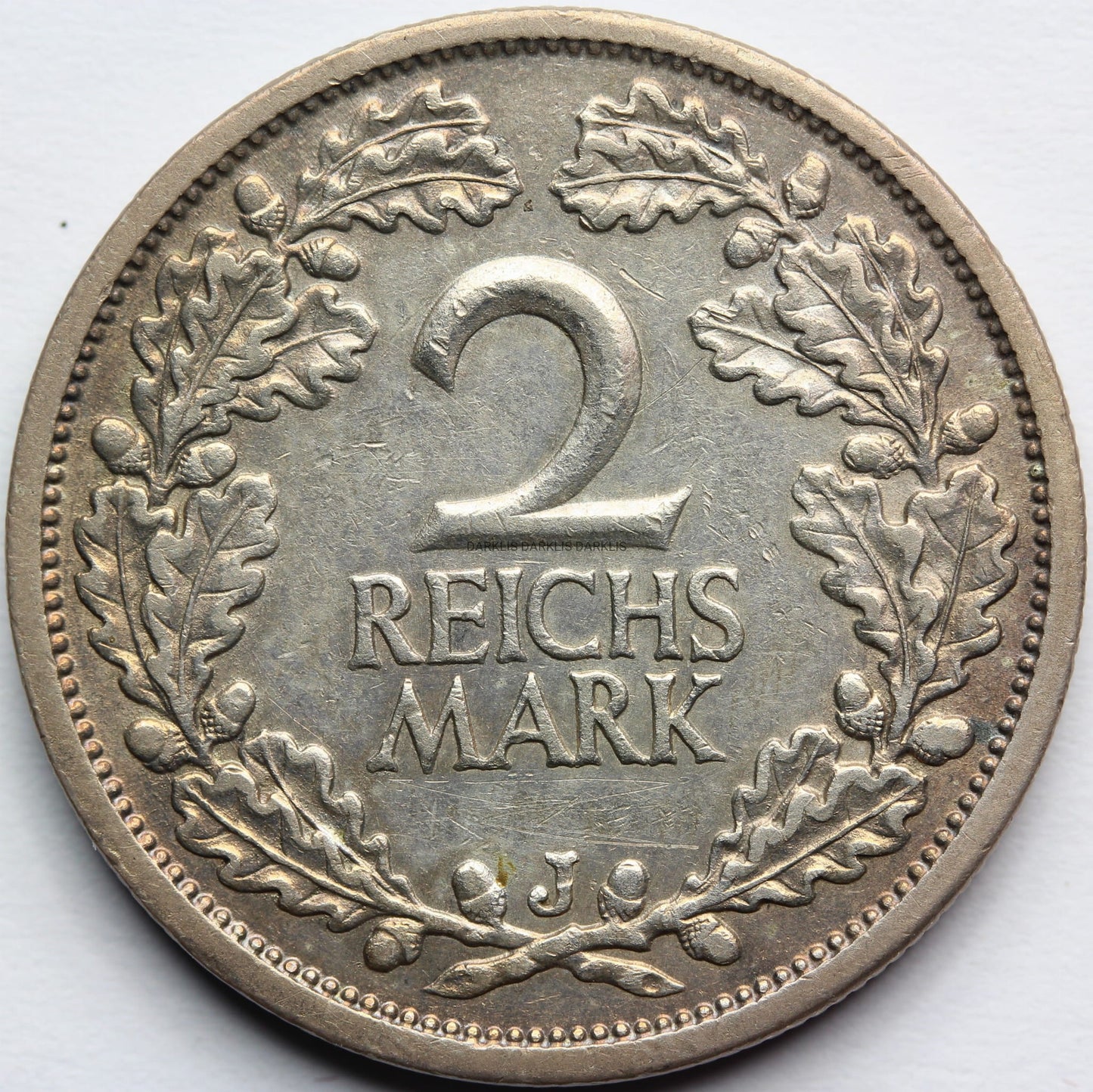 2 REICHSMARK WEIMAR 1926 J HAMBURG OBIEGOWA Nr.10