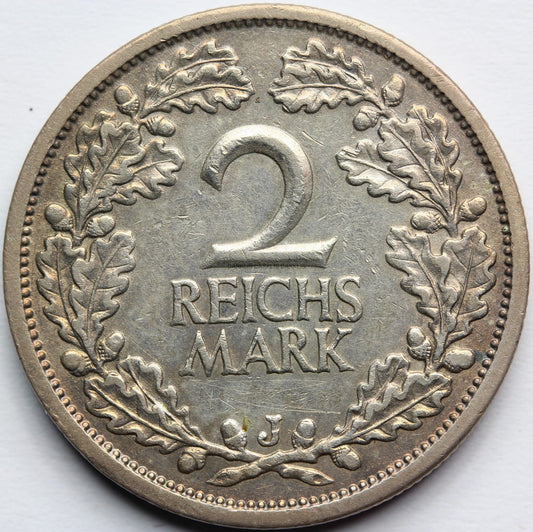 2 REICHSMARK WEIMAR 1926 J HAMBURG OBIEGOWA Nr.10
