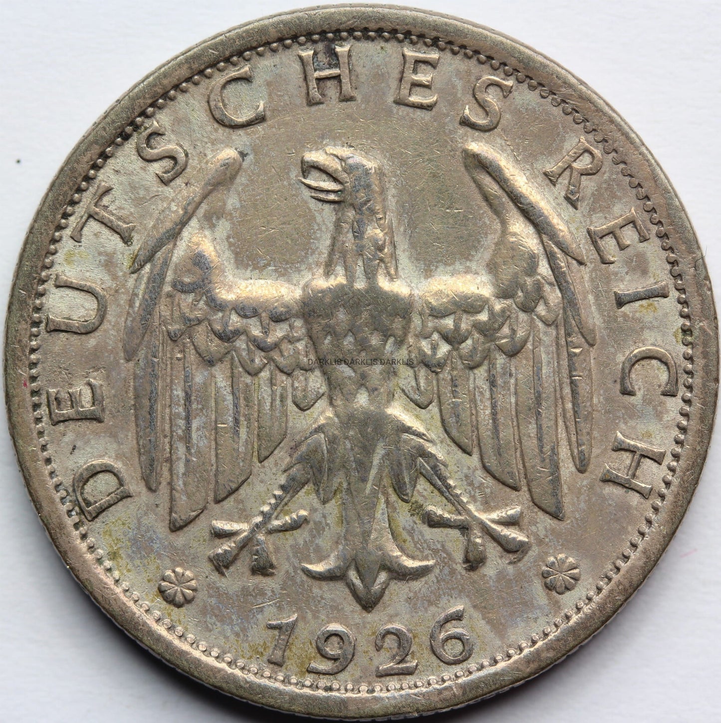 2 REICHSMARK WEIMAR 1926 F STUTTGAERT OBIEGOWA Nr.8