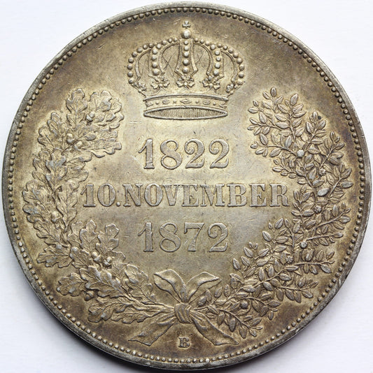 2 TALARY NIEMCY SAKSONIA 1872 JOHANN ZŁOTE GODY Nr.1