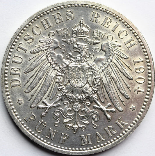 5 MAREK KAISERREICH SAKSONIA 1904 POŚMIERTNA UNC Nr.1