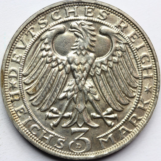 3 REICHSMARK WEIMAR 1928 ALBRECHT DURER RZADKA Nr.9