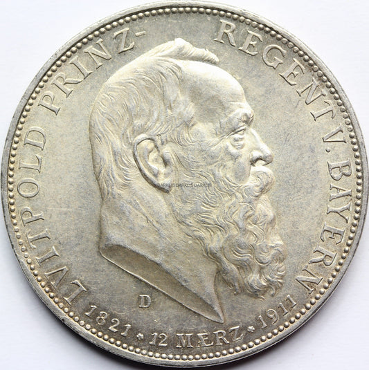 5 MAREK KAISERREICH BAWARIA 1911 - REGENT LUITPOLD Nr.3