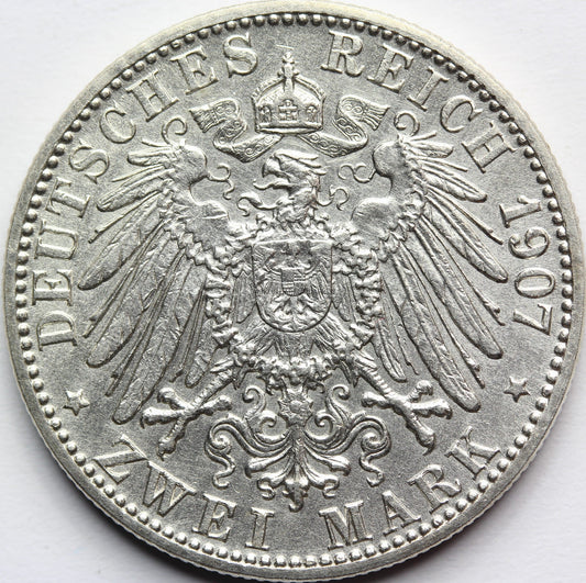 2 MARKI BADENIA KAISERREICH 1907 ŚMIERĆ FRYDERYK I NR.5