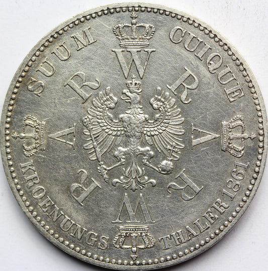 TALAR KORONACYJNY PRUSY 1861 WILHELM AUGUSTA Nr*1