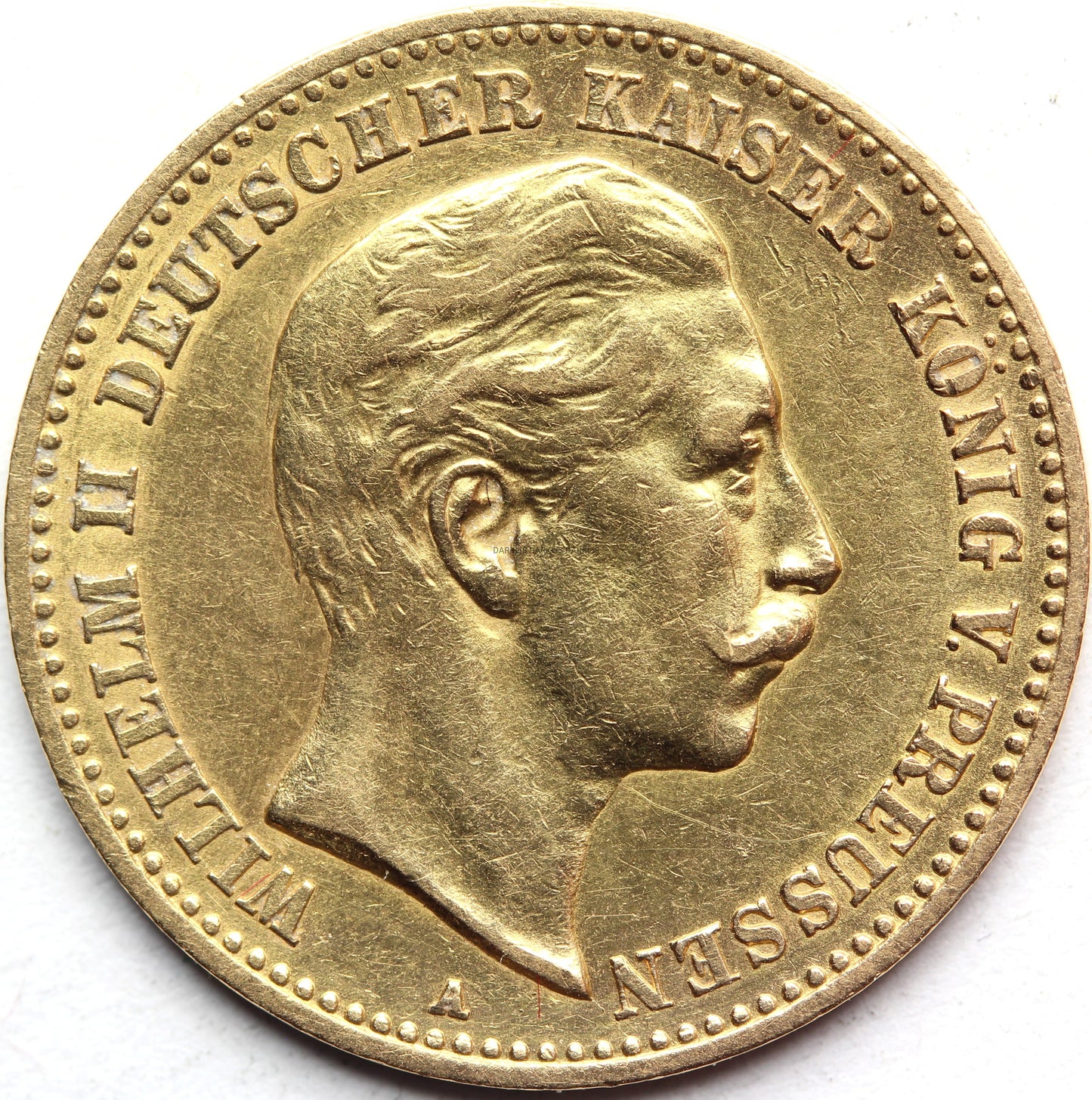 10 MAREK KAISERREICH PRUSY 1901 WILHELM II ZŁOTO Nr.3