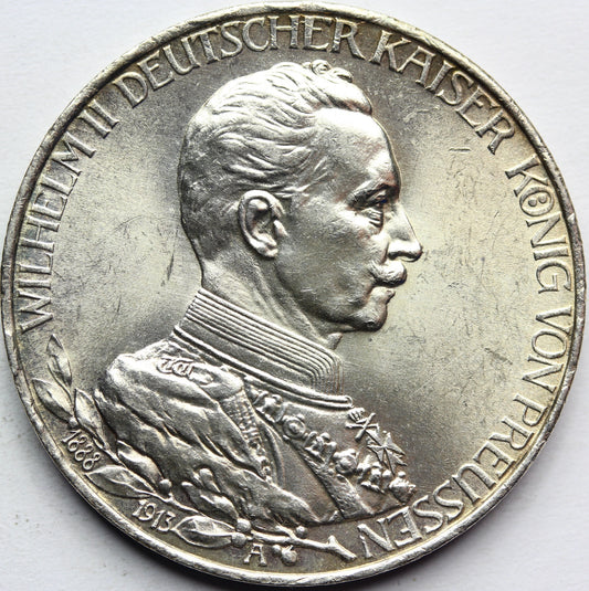 3 MARKI PRUSY KAISERREICH 1913 WILHELM II  Nr. 7