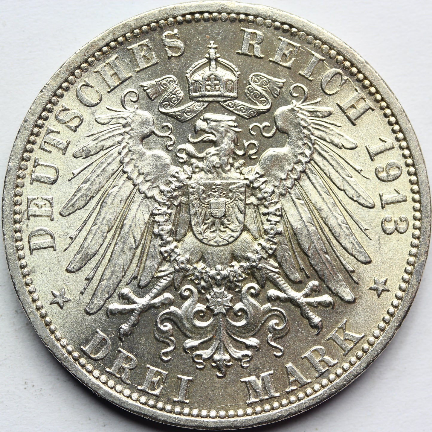 3 MARKI PRUSY KAISERREICH 1913 WILHELM II  Nr. 7