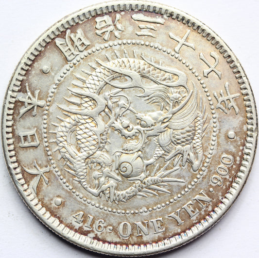 YEN JAPONIA 1904 SMOK MUTSUHITO SUPER STAN RZADKA