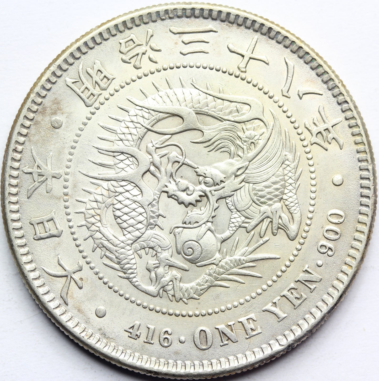 YEN JAPONIA 1905 SMOK MUTSUHITO SUPER STAN RZADKA
