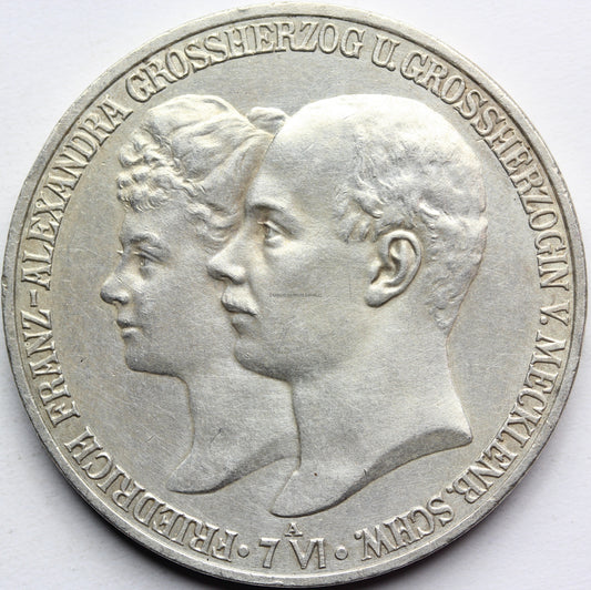 5 MAREK KAISERREICH MECKLENBURG-SCHWERIN 1904 UNC Nr.1