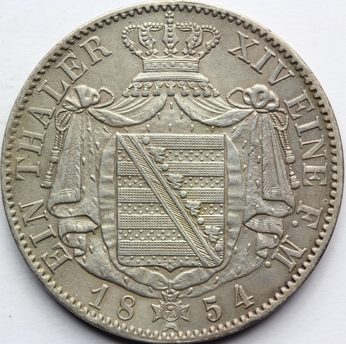 TALAR SAKSONIA 1854 FRYDERYK AUGUST II RZADKI Nr.7