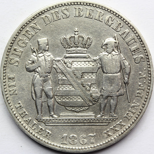 TALAR SAKSONIA 1867 JAN WETTYN HERB Z GÓRNIKAMI Nr.10