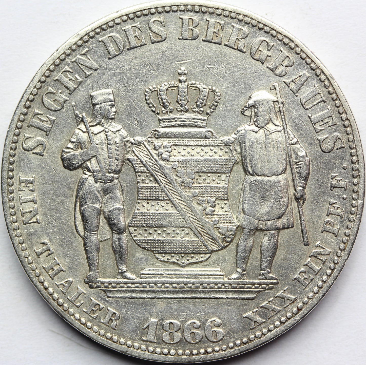 TALAR SAKSONIA 1866 JAN WETTYN HERB Z GÓRNIKAMI Nr.9