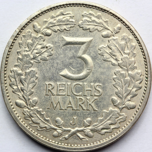 3 REICHSMARK WEIMAR 1925 -J- 1000 LAT NADRENII Nr.4