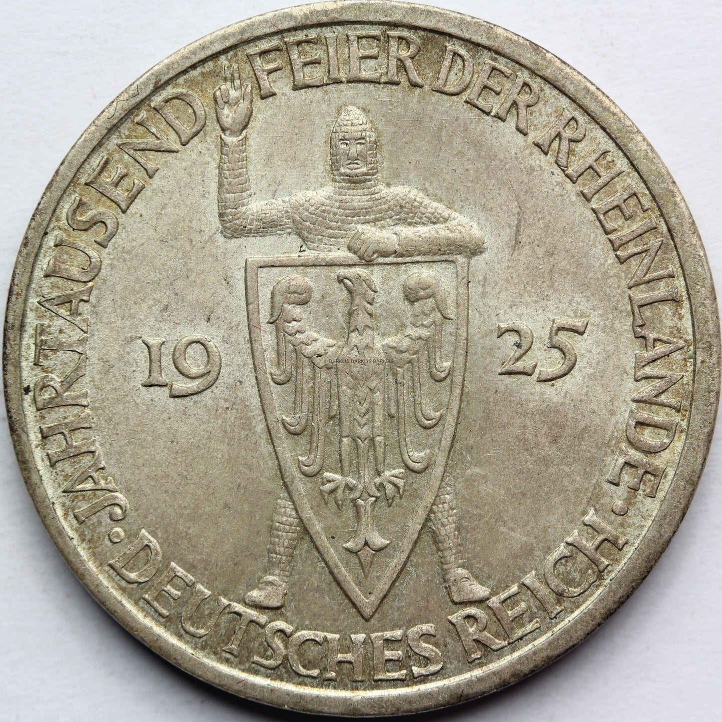 3 REICHSMARK WEIMAR 1925 -E- 1000 LAT NADRENII Nr.3