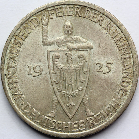 3 REICHSMARK WEIMAR 1925 -E- 1000 LAT NADRENII Nr.3