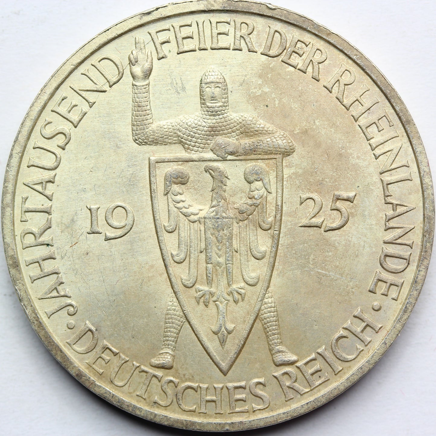 5 REICHSMARK WEIMAR NIEMCY 1925 E 100 LAT NADRENII Nr.1