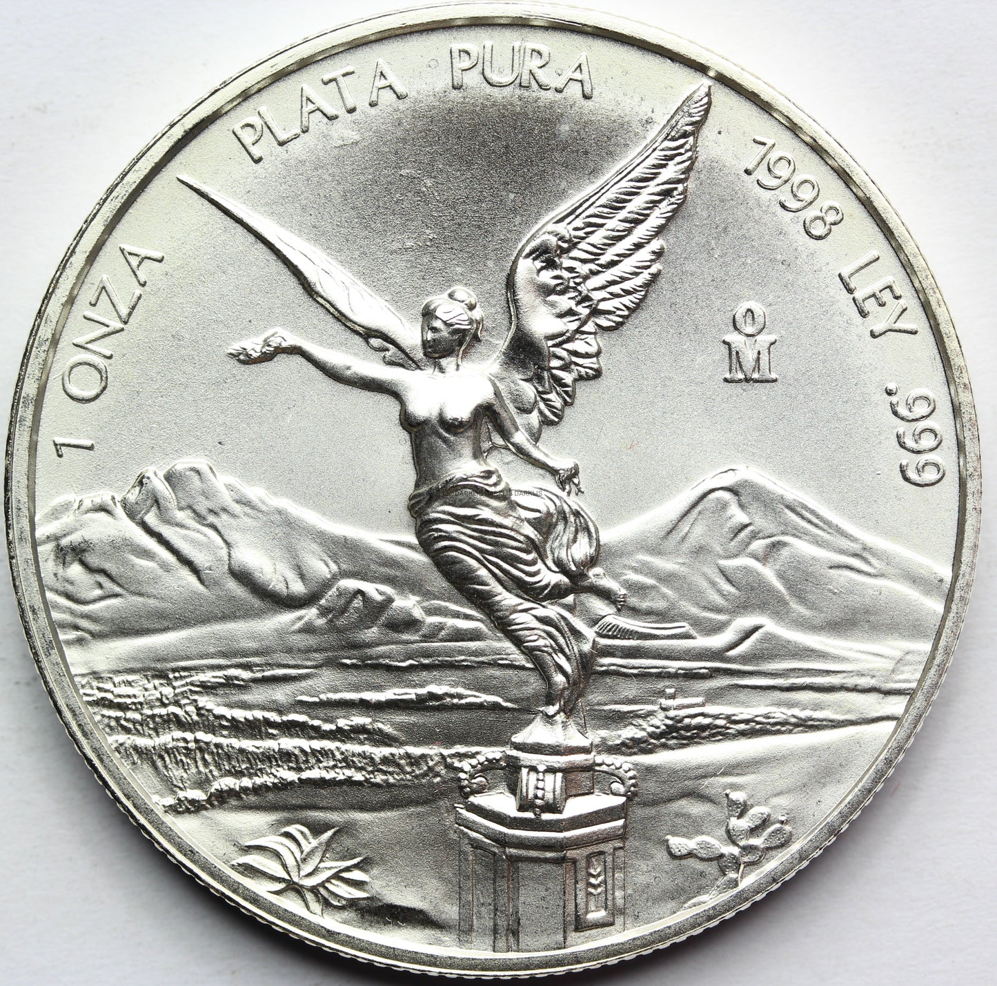 ONZA PLATA PURA MEKSYK 1998 LIBERTAD BOGINI RZADKA Nr.1