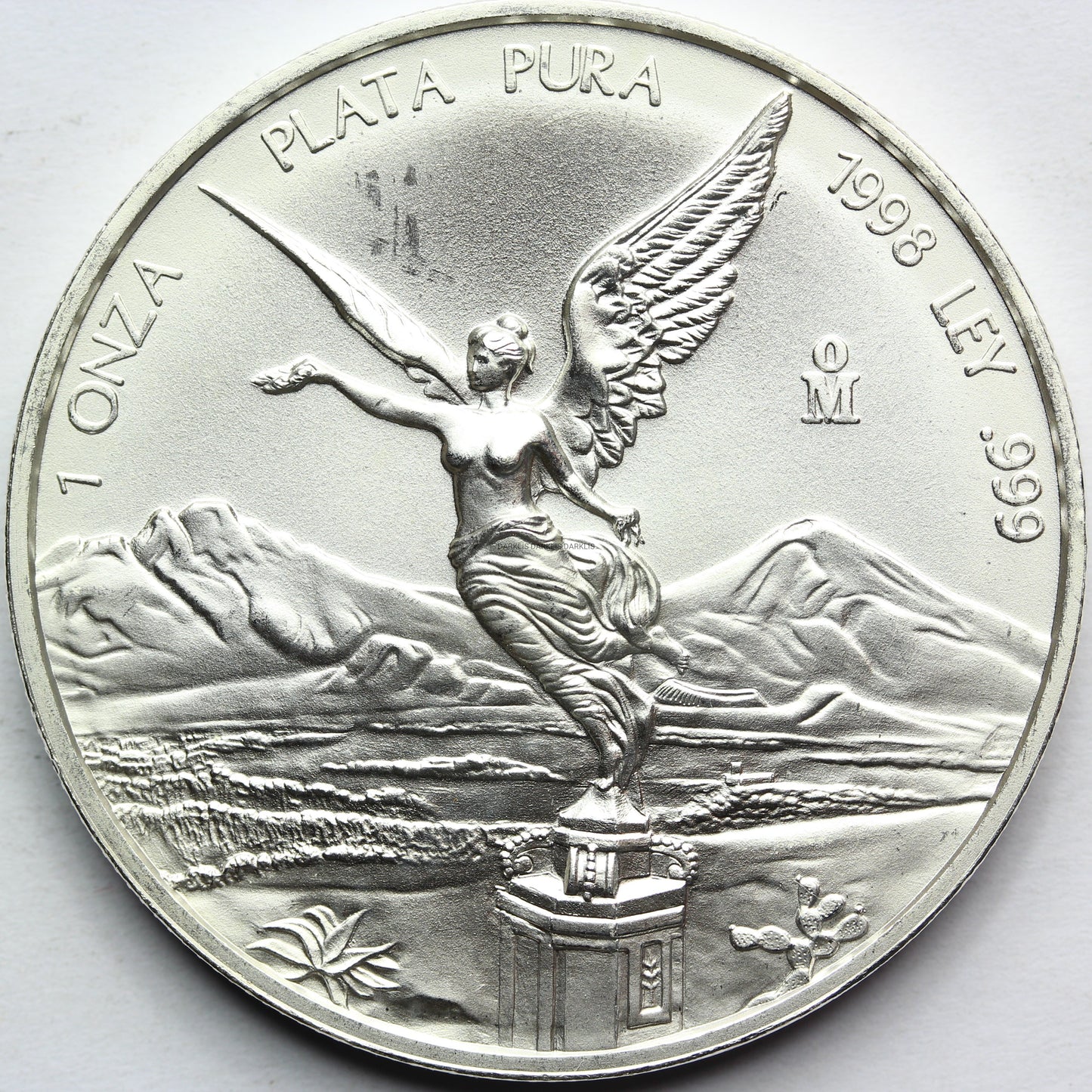 ONZA PLATA PURA MEKSYK 1998 LIBERTAD BOGINI RZADKA Nr.2