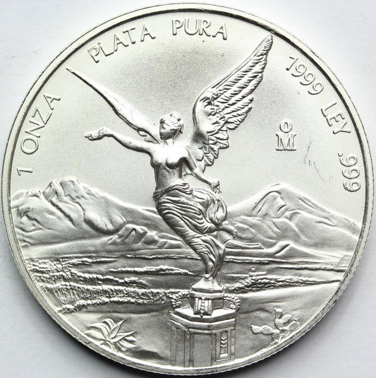 ONZA PLATA PURA MEKSYK 1999 LIBERTAD BOGINI RZADKA Nr.2