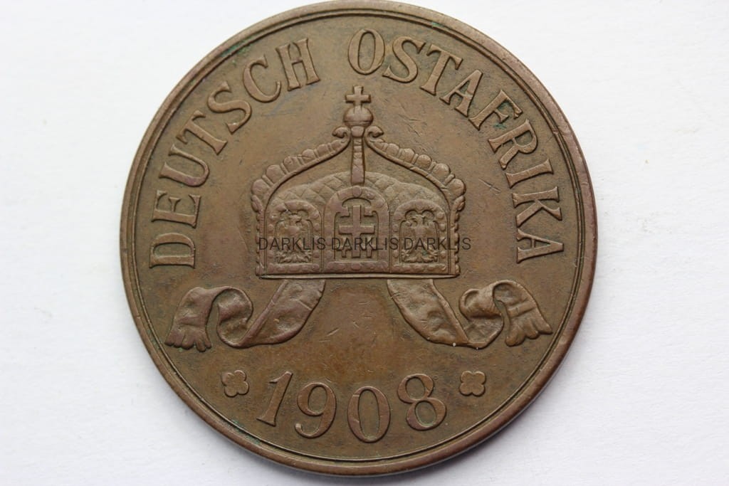 5 HELLER NIEMIECKA AFRYKA WSCHODNIA 1908 J Nr.2