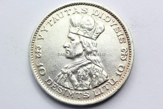 10 LITÓW LITWA 1936 WITOLD RYCERZ NA KONIU SREBRO