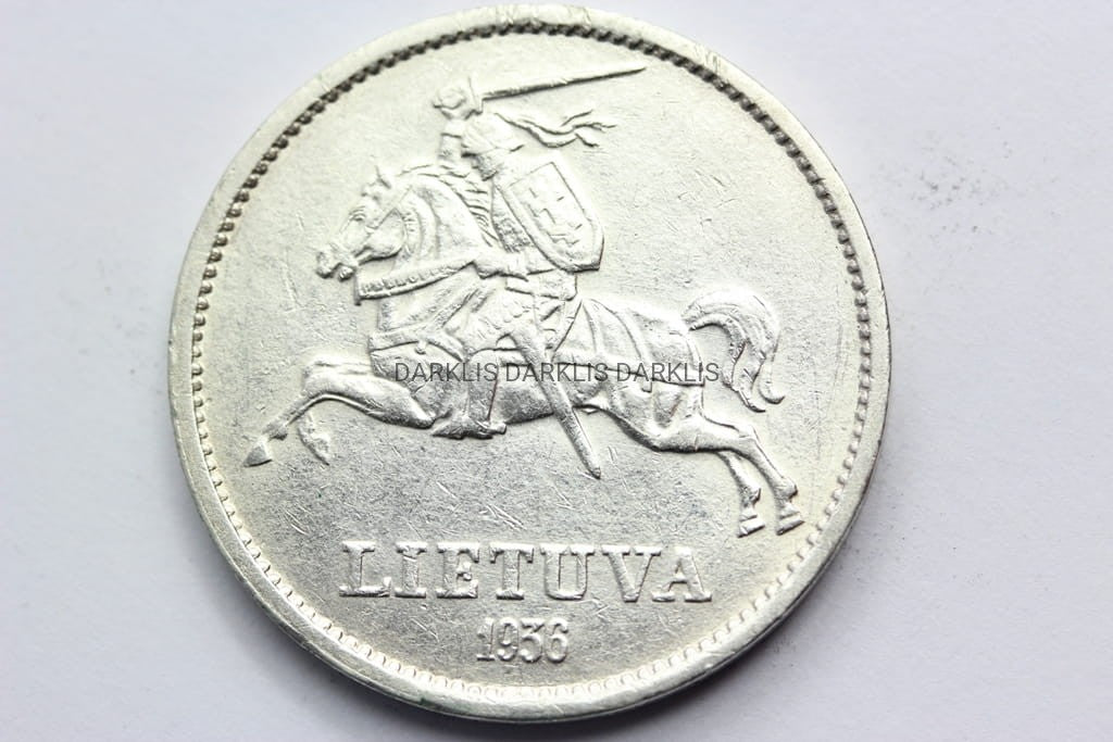 10 LITÓW LITWA 1936 WITOLD RYCERZ NA KONIU SREBRO