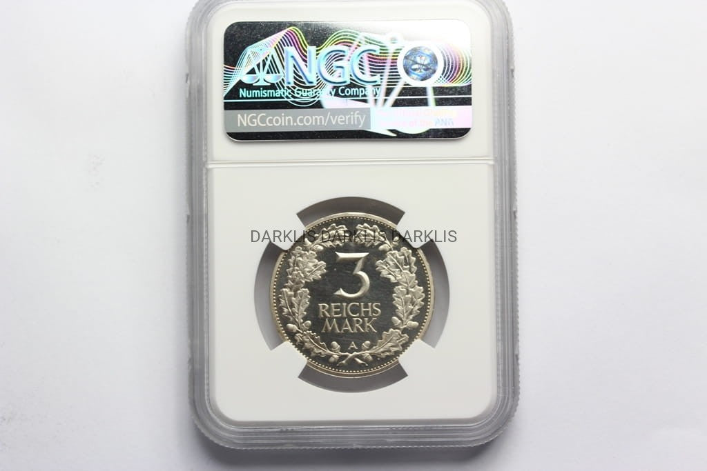 3 MARKI WEIMAR 1925 A 1000 LAT NADRENII PF62 PROOF