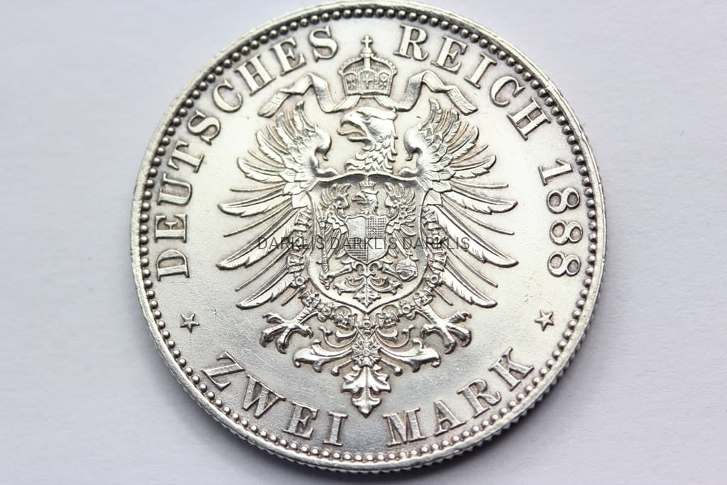 *2 MARKI KAISERREICH PRUSY 1888 FRYDERYK STAN 1-