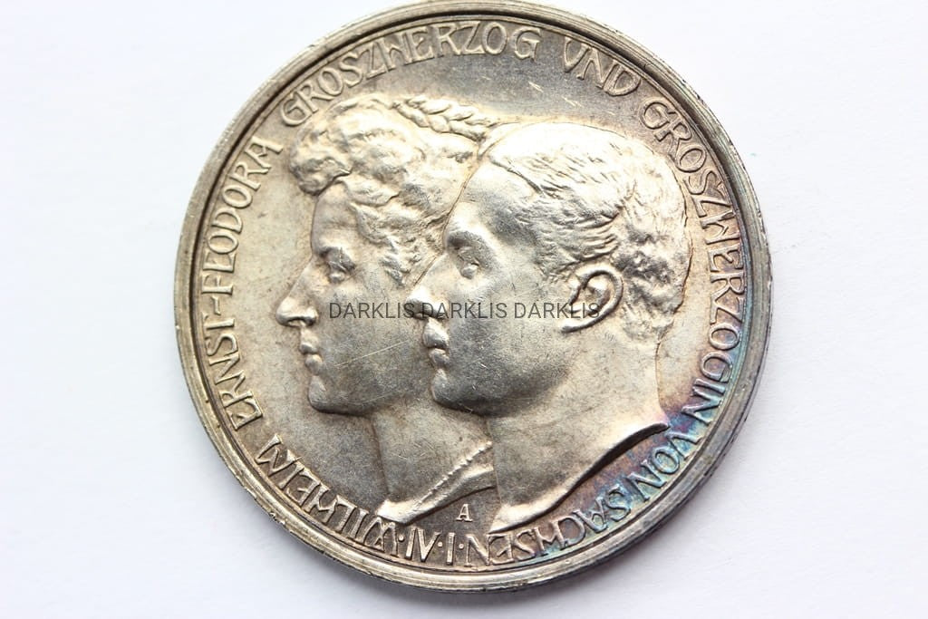 3 MARKI KAISERREICH SAKSONIA EISENACH 1910 - ŚLUB