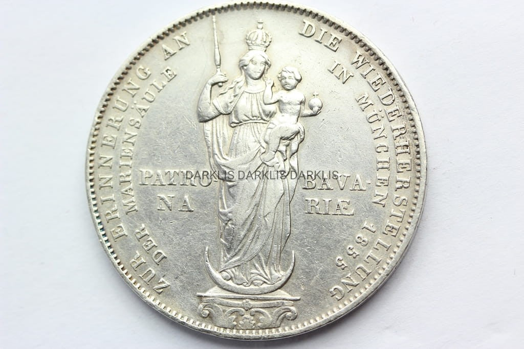 2 GULDEN BAWARIA 1855 KOLUMNA MADONNY W MONACHIUM