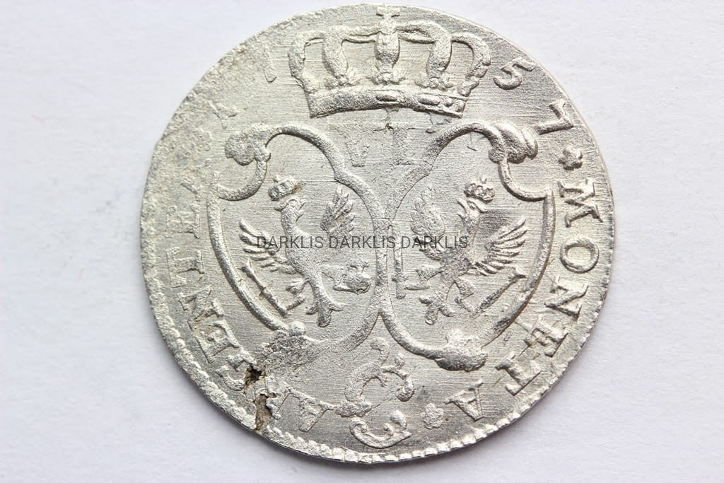 SZÓSTAK 1757 C CLEVE NIEMCY FRYDERYK II WIELKI S1-