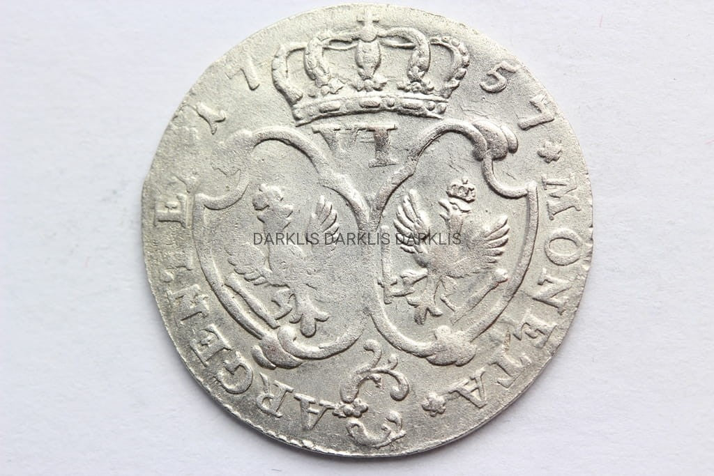 SZÓSTAK 1757 C CLEVE NIEMCY FRYDERYK II WIELKI S2+