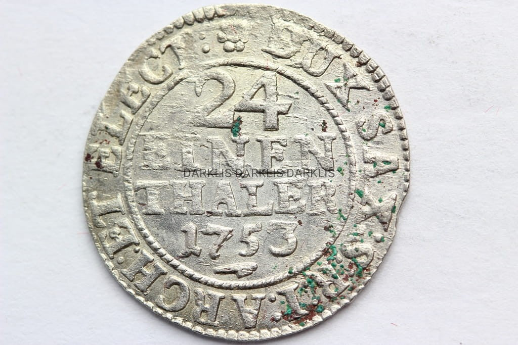1/24 TALARA 1753 DREZNO POLSKA AUGUST III STAN 1