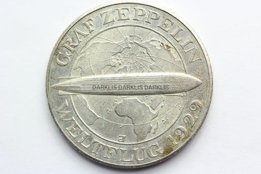 5 REICHSMAREK NIEMCY 1930 -J- STEROWIEC ZEPPELIN 1