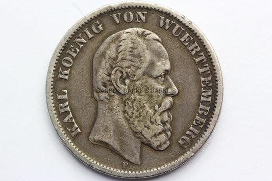 5 MAREK KAISERREICH WIRTEMBERGIA 1876 KAROL STAN