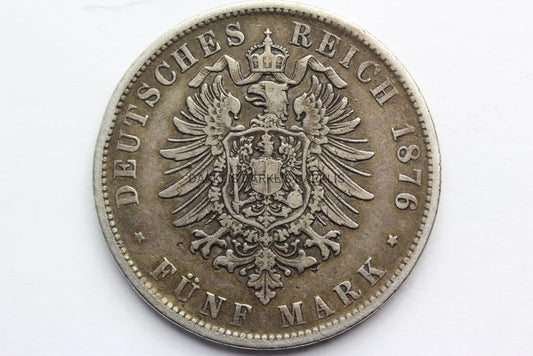 5 MAREK KAISERREICH WIRTEMBERGIA 1876 KAROL STAN