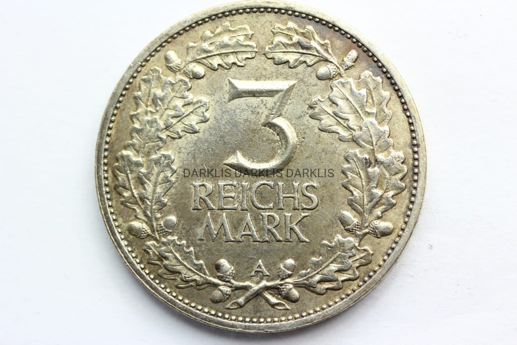 3 REICHSMARK WEIMAR 1925 -A- 1000 LAT NADRENII 3