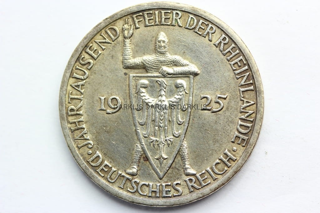3 REICHSMARK WEIMAR 1925 -A- 1000 LAT NADRENII 3