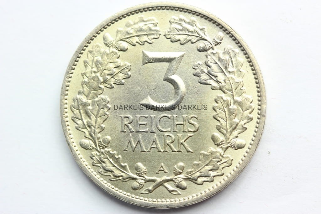 3 REICHSMARK WEIMAR 1925 -A- 1000 LAT NADRENII 2