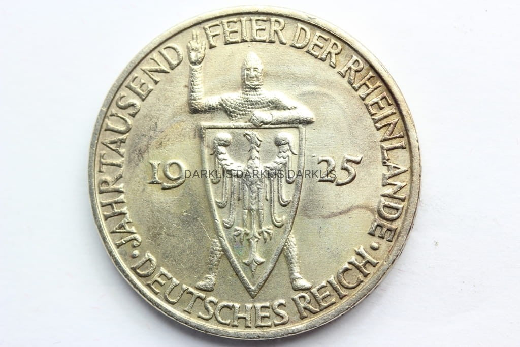 3 REICHSMARK WEIMAR 1925 -D- 1000 LAT NADRENII N.2