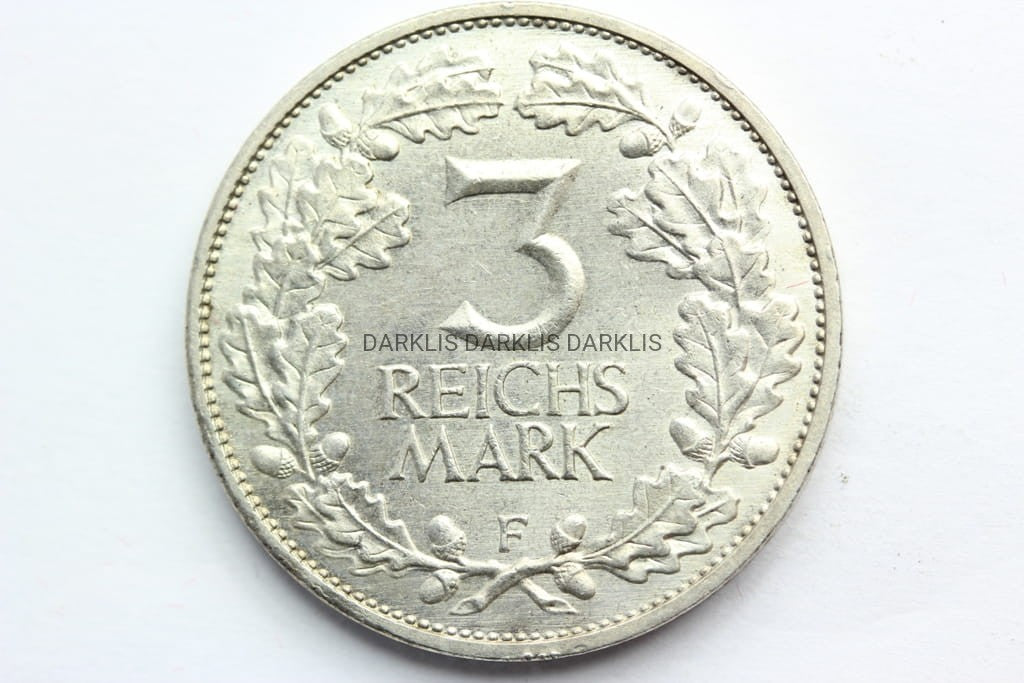 3 REICHSMARK WEIMAR 1925 F 1000 LAT NADRENII ST.1